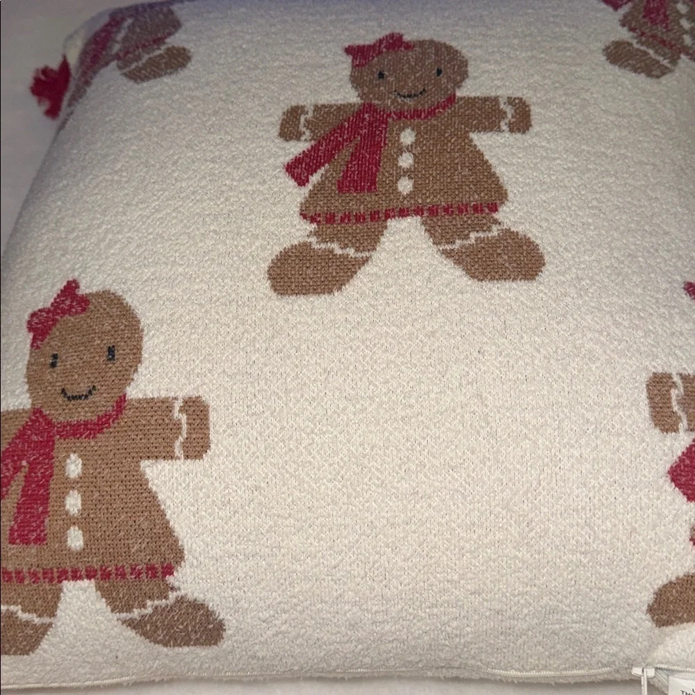 Novogratz Holiday Christmas Gingerbread Pillow  NEW!